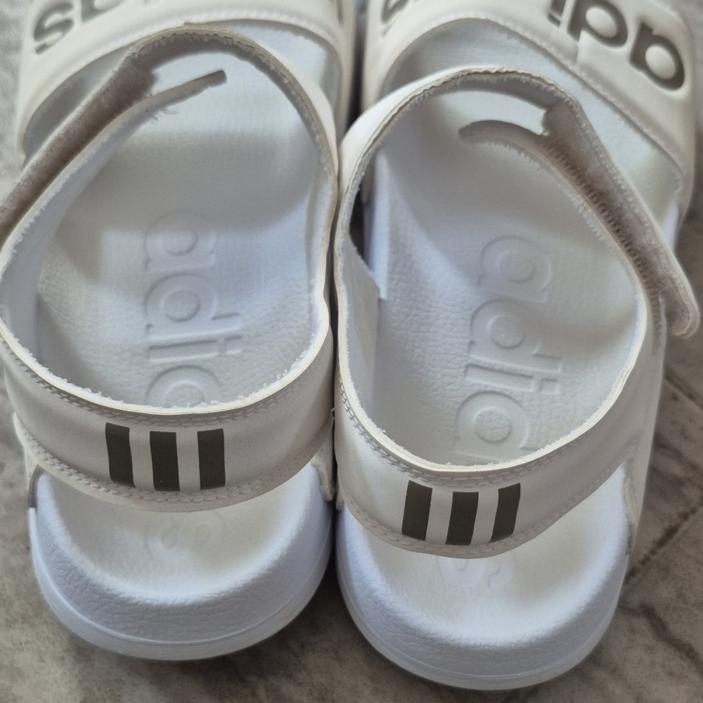 Adidas Kids White Adjustable Sandals - Picture 2 of 4
